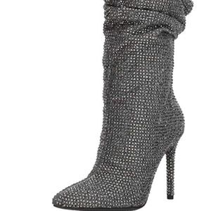 Jessica simpson pewter rhinestone boots